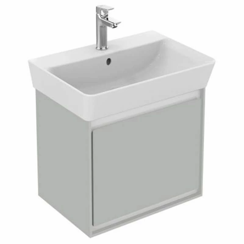 Ideal Standard Connect Air 600mm Wall Hung Basin Unit 1 Drawer - Gloss Grey & Matt White - E0846EQ 1 Ideal Standard Connect Air 600mm Wall Hung Basin Unit 1 Drawer - Gloss Grey & Matt White - E0846EQ