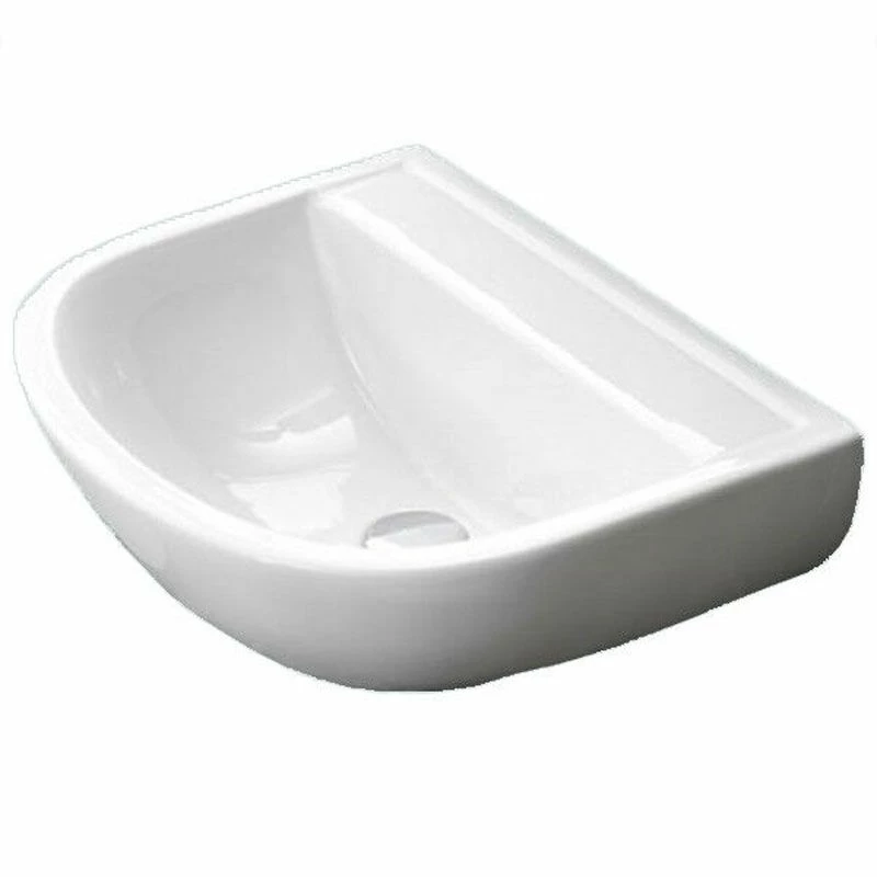 RAK Ceramics Compact 50cm Special Needs Basin No Tap Hole Or Overflow (Commercial) - CO0605AWHA 1 RAK Ceramics Compact 50cm Special Needs Basin No Tap Hole Or Overflow (Commercial) - CO0605AWHA