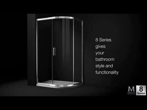 Merlyn 8 Series Frameless Hinged Bifold Shower Door 1000mm - M87231 3 Merlyn 8 Series Frameless Hinged Bifold Shower Door 1000mm - M87231 - Image 3
