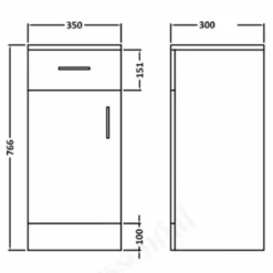 Essential Alaska 35cm Cupboard Unit - EF117W