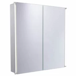 Essential Sleek Mirrored Bathroom Cabinet Double Door - 650 X 600mm - EM006