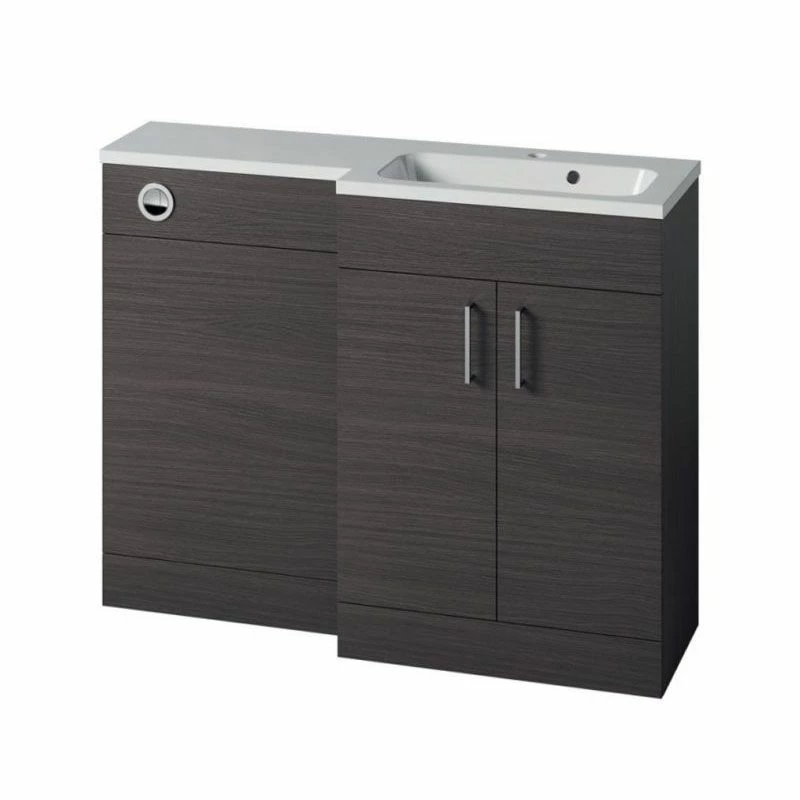 Essential Montana L-Shape 1000 Right Hand Vanity Unit - Urban Grey - EFP901UG 1 Essential Montana L-Shape 1000 Right Hand Vanity Unit - Urban Grey - EFP901UG