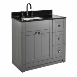Frontline Holborn 900mm Dust Grey Vanity Unit Only - F02577