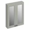 Burlington 600mm Two Door Mirror Cabinet - Olive - F6MO