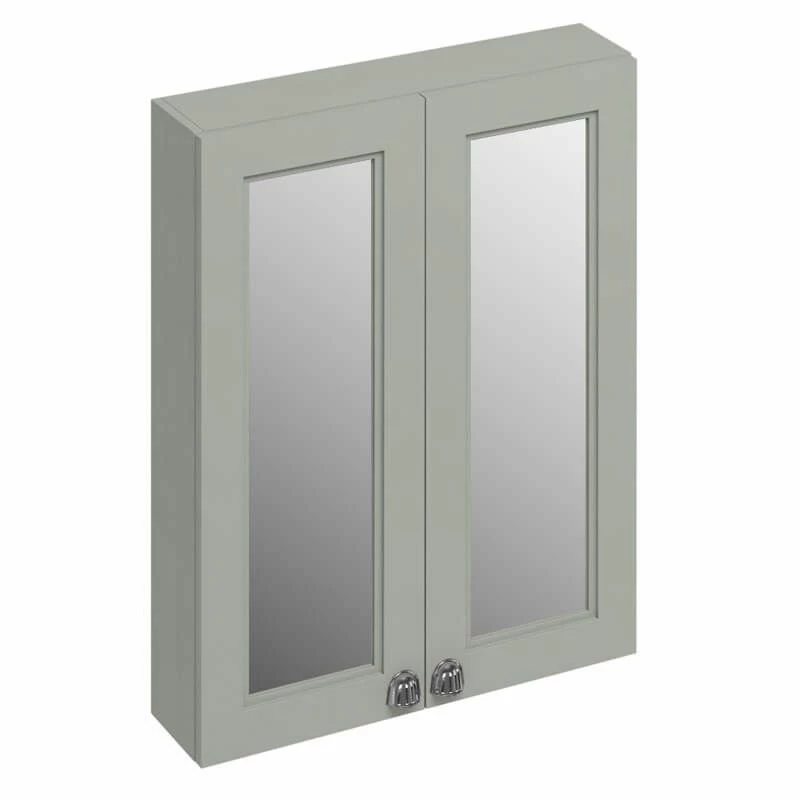 Burlington 600mm Two Door Mirror Cabinet - Olive - F6MO 1 Burlington 600mm Two Door Mirror Cabinet - Olive - F6MO