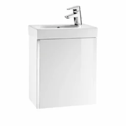 Roca Mini 1 Door Vanity Unit & Basin 450mm - Gloss White - 855873806