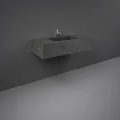 RAK Ceramics Precious 1000mm Wall Mounted Counter Wash Basin With 0th In Behind Grey - PRECT10347104A0