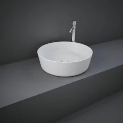 RAK Ceramics Feeling 42cm Round Slim Countertop Wash Basin - Matt White - FEECT4200500A