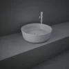 RAK Ceramics Feeling 42cm Round Slim Countertop Wash Basin - Matt Grey - FEECT4200503A