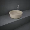RAK Ceramics Feeling 42cm Round Slim Countertop Wash Basin - Matt Cappuccino - FEECT4200514A