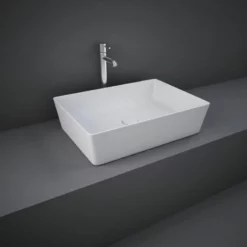 RAK Ceramics Feeling 50cm Rectangular Slim Countertop Wash Basin - Matt White - FEECT5000500A