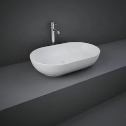 RAK Ceramics Feeling 55cm Oval Slim Countertop Wash Basin - Matt White - FEECT5500500A