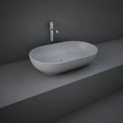 RAK Ceramics Feeling 55cm Oval Slim Countertop Wash Basin - Matt Grey - FEECT5500503A