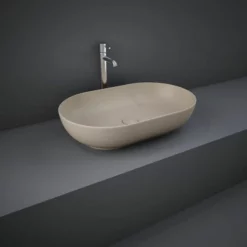 RAK Ceramics Feeling 55cm Oval Slim Countertop Wash Basin - Matt Cappuccino - FEECT5500514A