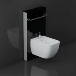 RAK Ceramics Obelisk Cistern Cabinet For Wall Hung Bidet In Black - FS04RAKCAB02
