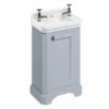 Burlington Freestanding Cloakroom 510mm One Door Vanity Unit - Grey - FC11G
