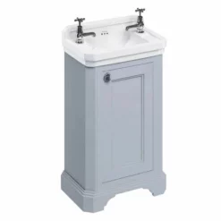 Burlington Freestanding Cloakroom 510mm One Door Vanity Unit - Grey - FC11G