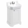 Burlington Freestanding Edwardian 560mm One Door Vanity Unit - Matt White - FC12W