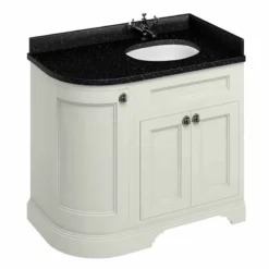 Burlington Freestanding 1000mm Curved Three Door Right Hand Vanity Unit - Sand - FC3S