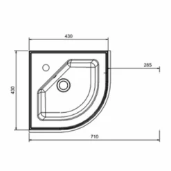 Burlington Corner 430mm Basin - White - FC7BB 5 Burlington Corner 430mm Basin - White - FC7BB -IDEAL STANDARD Shop fc7bbdimensions