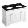 Burlington Freestanding 1300mm Four Door Vanity Unit - Matt White - FC9W