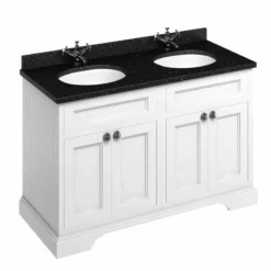 Burlington Freestanding 1300mm Four Door Vanity Unit - Matt White - FC9W