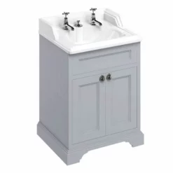 Burlington Freestanding 650mm Two Door Vanity Unit - Grey - FF8G
