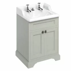 Burlington Freestanding 650mm Two Door Vanity Unit - Olive - FF8O