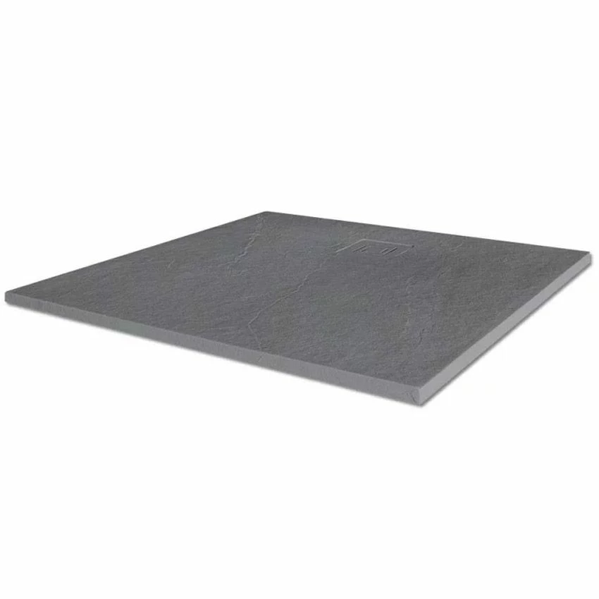 Merlyn Truestone Square Shower Tray With Integrated Waste - Fossil Grey - 900 X 900mm - T90RTF 1 Merlyn Truestone Square Shower Tray With Integrated Waste - Fossil Grey - 900 X 900mm - T90RTF