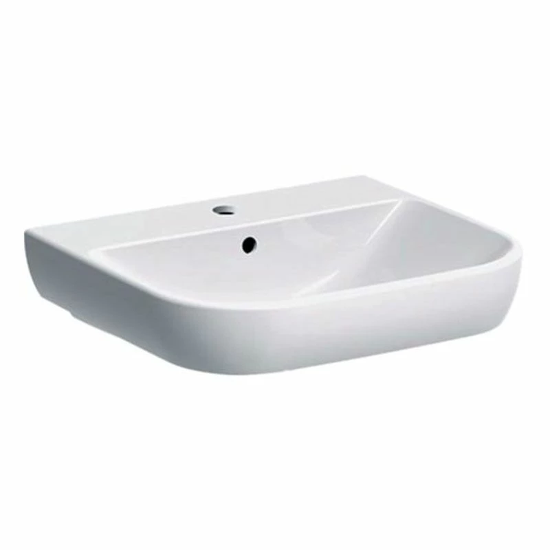 Geberit Smyle 650mm Washbasin - White - 500.230.01.1 1 Geberit Smyle 650mm Washbasin - White - 500.230.01.1