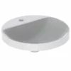 Geberit Variform 480mm Round Countertop Basin 1 Taphole With Visible Overflow - 500.704.01.2