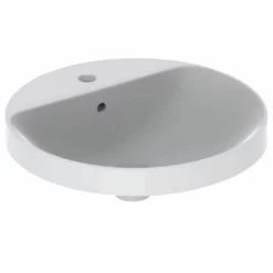 Geberit Variform 480mm Round Countertop Basin 1 Taphole Without Visible Overflow - 500.706.01.2