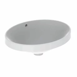Geberit Variform 500 X 400mm Oval Countertop Basin 0 Taphole With Visible Overflow - 500.708.01.2