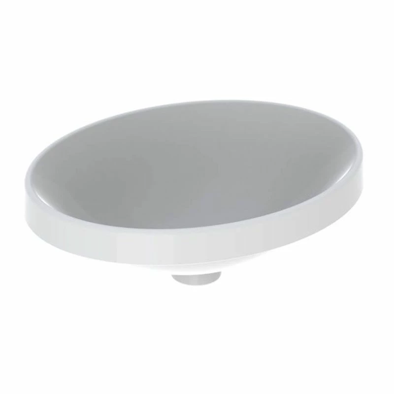 Geberit Variform 500 X 400mm Oval Countertop Basin 0 Taphole Without Visible Overflow - 500.710.01.2 1 Geberit Variform 500 X 400mm Oval Countertop Basin 0 Taphole Without Visible Overflow - 500.710.01.2