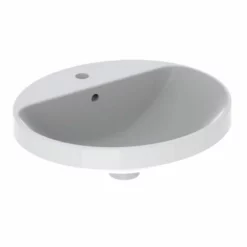 Geberit Variform 500 X 450mm Oval Countertop Basin 1 Taphole With Visible Overflow - 500.712.01.2