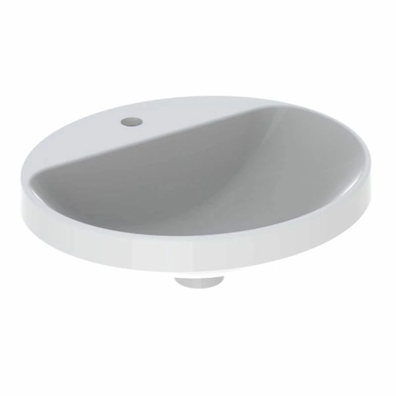 Geberit Variform 500 X 450mm Oval Countertop Basin 1 Taphole Without Visible Overflow - 500.712.01.2 1 Geberit Variform 500 X 450mm Oval Countertop Basin 1 Taphole Without Visible Overflow - 500.712.01.2