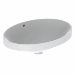 Geberit Variform 550 X 400mm Oval Countertop Basin 0 Taphole With Visible Overflow - 500.716.01.2