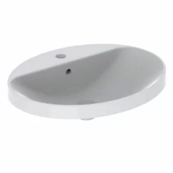 Geberit Variform 550 X 450mm Oval Countertop Basin 1 Taphole With Visible Overflow - 500.720.01.2