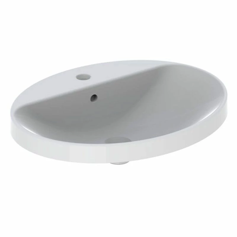 Geberit Variform 550 X 450mm Oval Countertop Basin 1 Taphole With Visible Overflow - 500.720.01.2 1 Geberit Variform 550 X 450mm Oval Countertop Basin 1 Taphole With Visible Overflow - 500.720.01.2