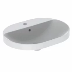 Geberit Variform 600 X 450mm Elliptic Countertop Basin With Visible Overflow - 500.732.01.2