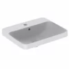 Geberit Variform 550 X 450mm Rectangular Countertop Basin 1 Taphole With Visible Overflow - 500.740.01.2