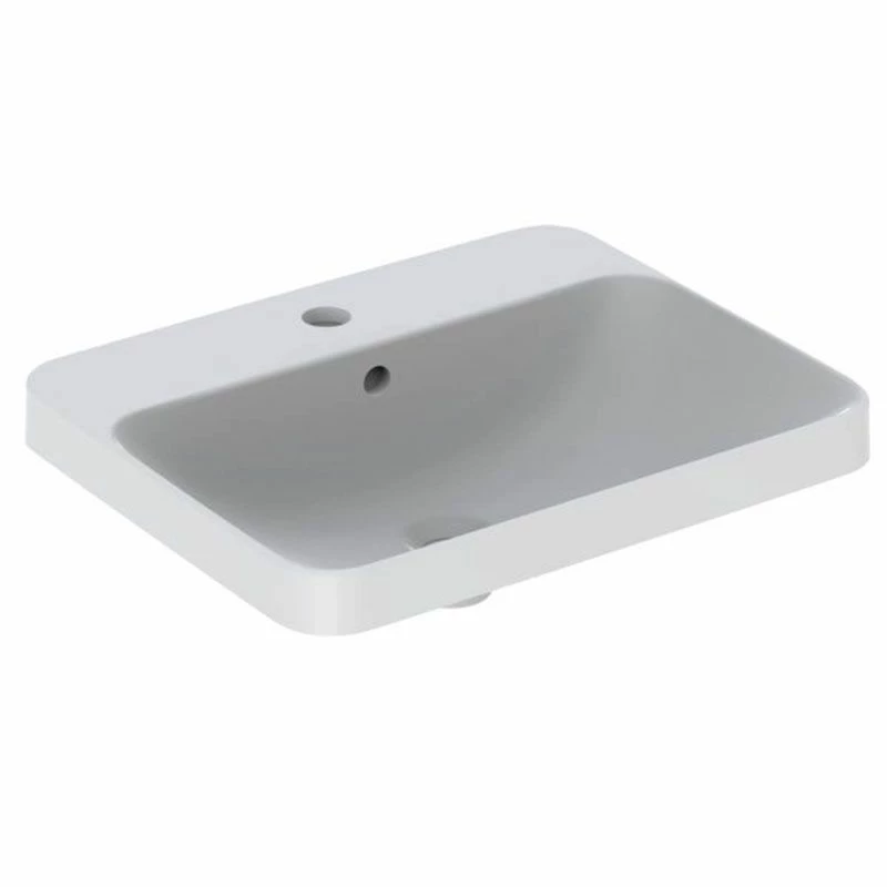 Geberit Variform 550 X 450mm Rectangular Countertop Basin 1 Taphole With Visible Overflow - 500.740.01.2 1 Geberit Variform 550 X 450mm Rectangular Countertop Basin 1 Taphole With Visible Overflow - 500.740.01.2