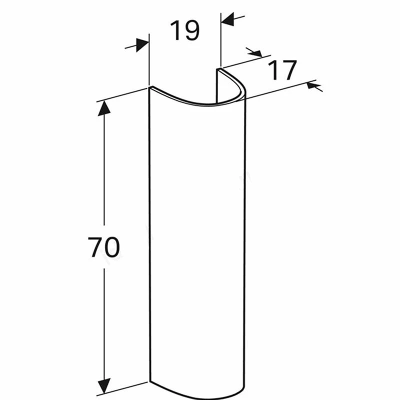 Geberit Selnova Full Pedestal - 501.449.00.6 2 Geberit Selnova Full Pedestal - 501.449.00.6 - Image 2