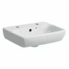 Geberit Selnova Square Washbasin 450mm - 2 Tap Holes - 501.474.00.7