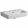 Geberit Selnova Compact Washbasin 600mm - 2 Tap Holes - 501.512.00.7