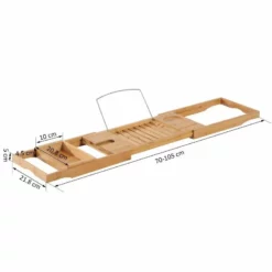 HOMCOM Extendable Bamboo Bathtub Shelf - Bamboo - 834-072 -IDEAL STANDARD Shop h o 834 072 homcom bamboo bathtub shelf dimensions