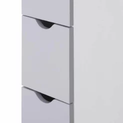 HOMCOM Slimline Bathroom Storage Free-Standing Cabinet Unit With Drawers - Grey & White - 834-114 15 HOMCOM Slimline Bathroom Storage Free-Standing Cabinet Unit With Drawers - Grey & White - 834-114 -IDEAL STANDARD Shop h o 834 114 homcom bathroom storage cabinet unit shelf2