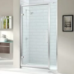 Merlyn 8 Series Hinge Shower Door 760mm - M81210 -IDEAL STANDARD Shop hingewithinlinepanel 1