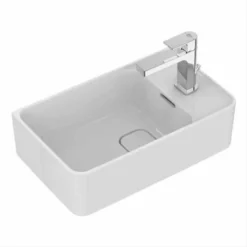 Ideal Standard Retail Strada II 450mm Cloakroom Basin 1 Tap Hole & Clicker Waste - White - E239101