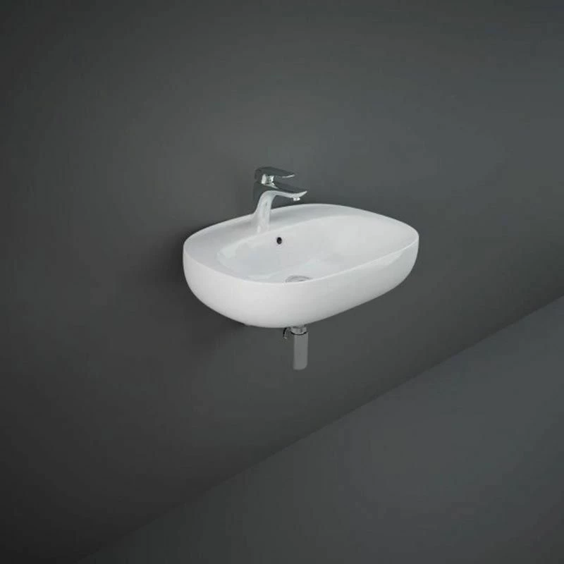 RAK Ceramics Illusion Wall Hung Wash Basin 60cm 1TH - ILLWB6001AWHA 1 RAK Ceramics Illusion Wall Hung Wash Basin 60cm 1TH - ILLWB6001AWHA